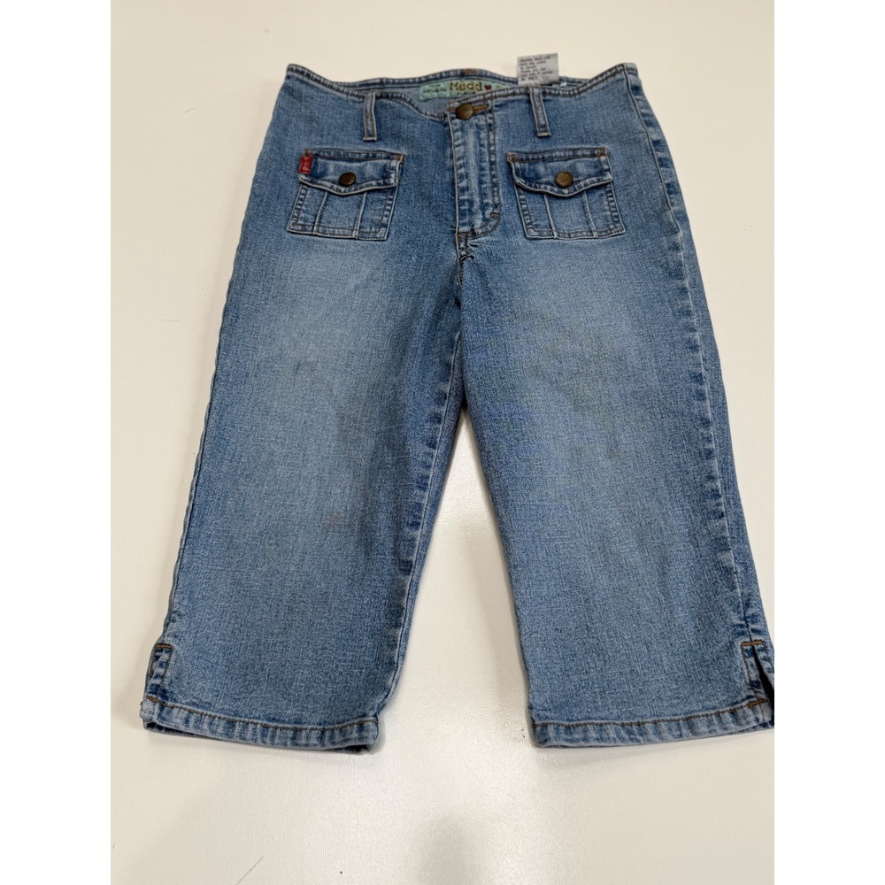 Mudd Girls Vintage Y2K Denim Capri Pants Medium Wash Size 12 Cropped Jeans
